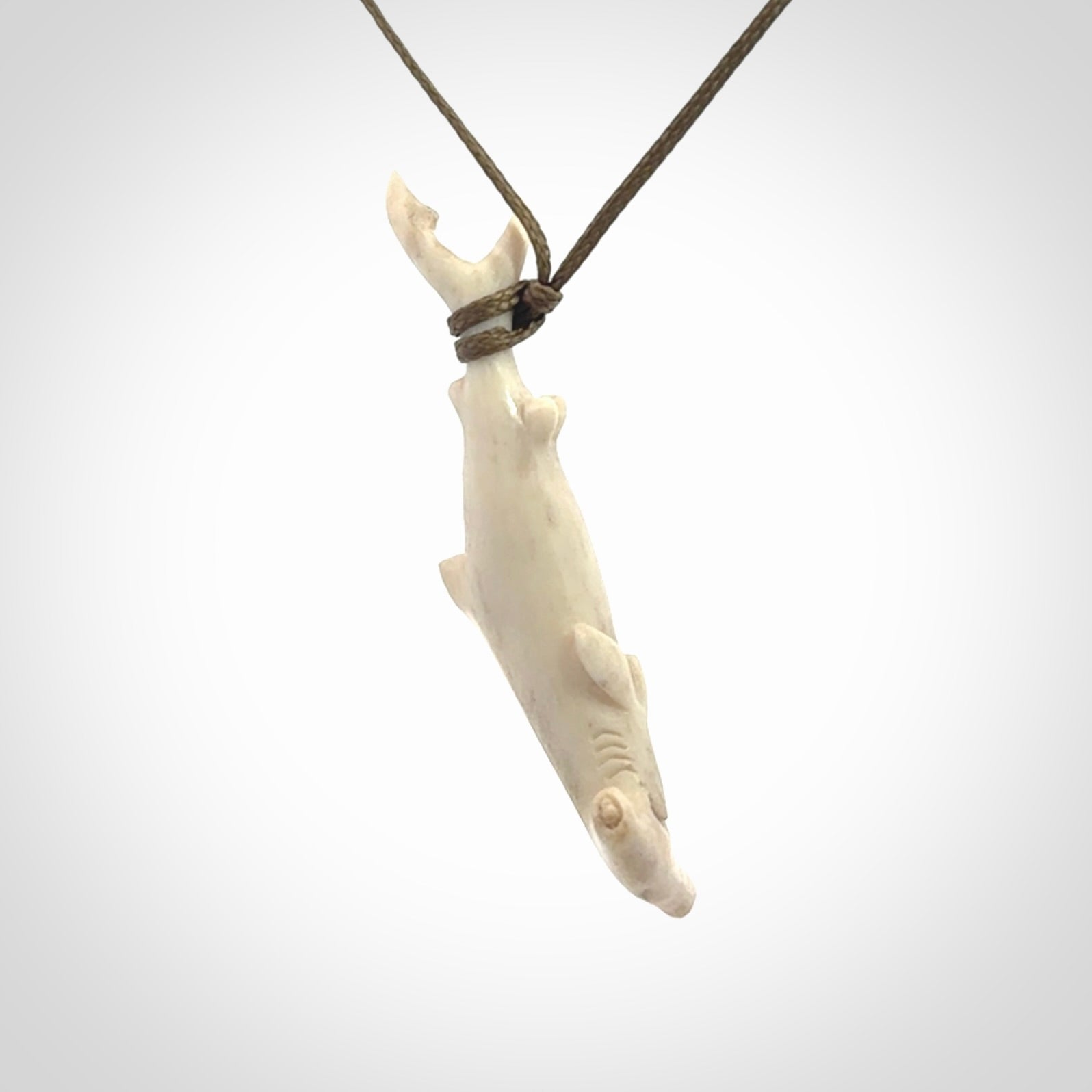 Wonderful Hammerhead Shark Pendants, Hand carved in deer antler