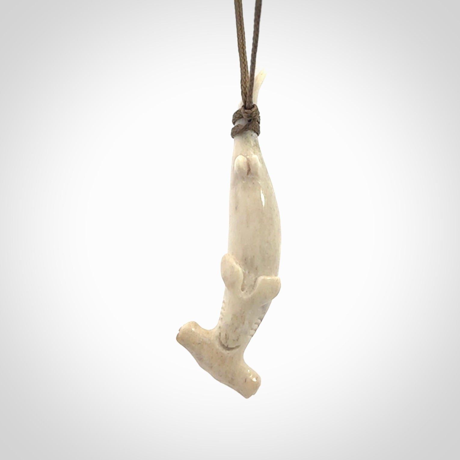 Wonderful Hammerhead Shark Pendants, Hand carved in deer antler