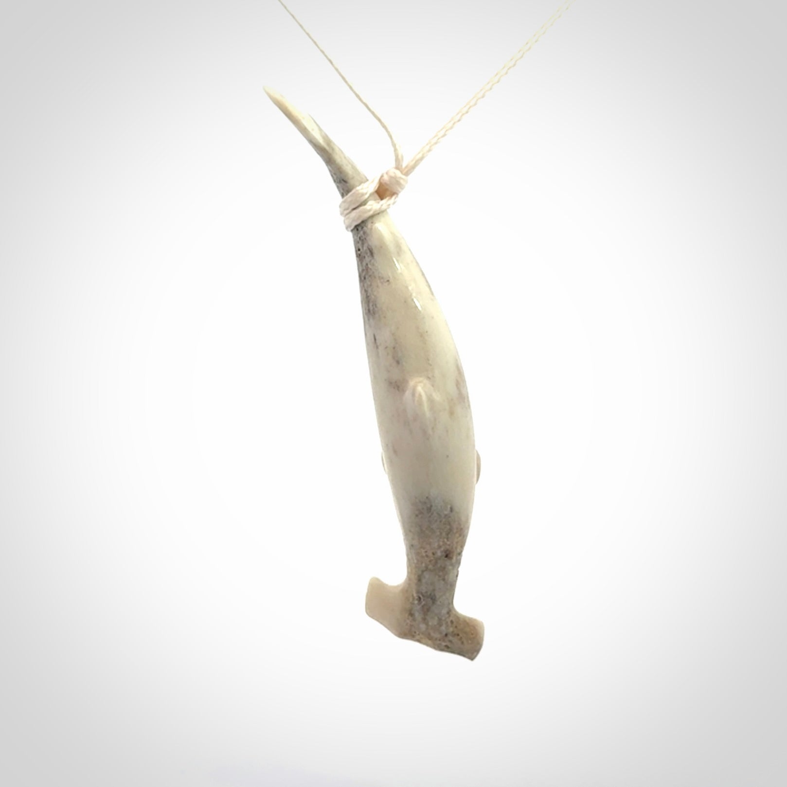 Wonderful Hammerhead Shark Pendants, Hand carved in deer antler