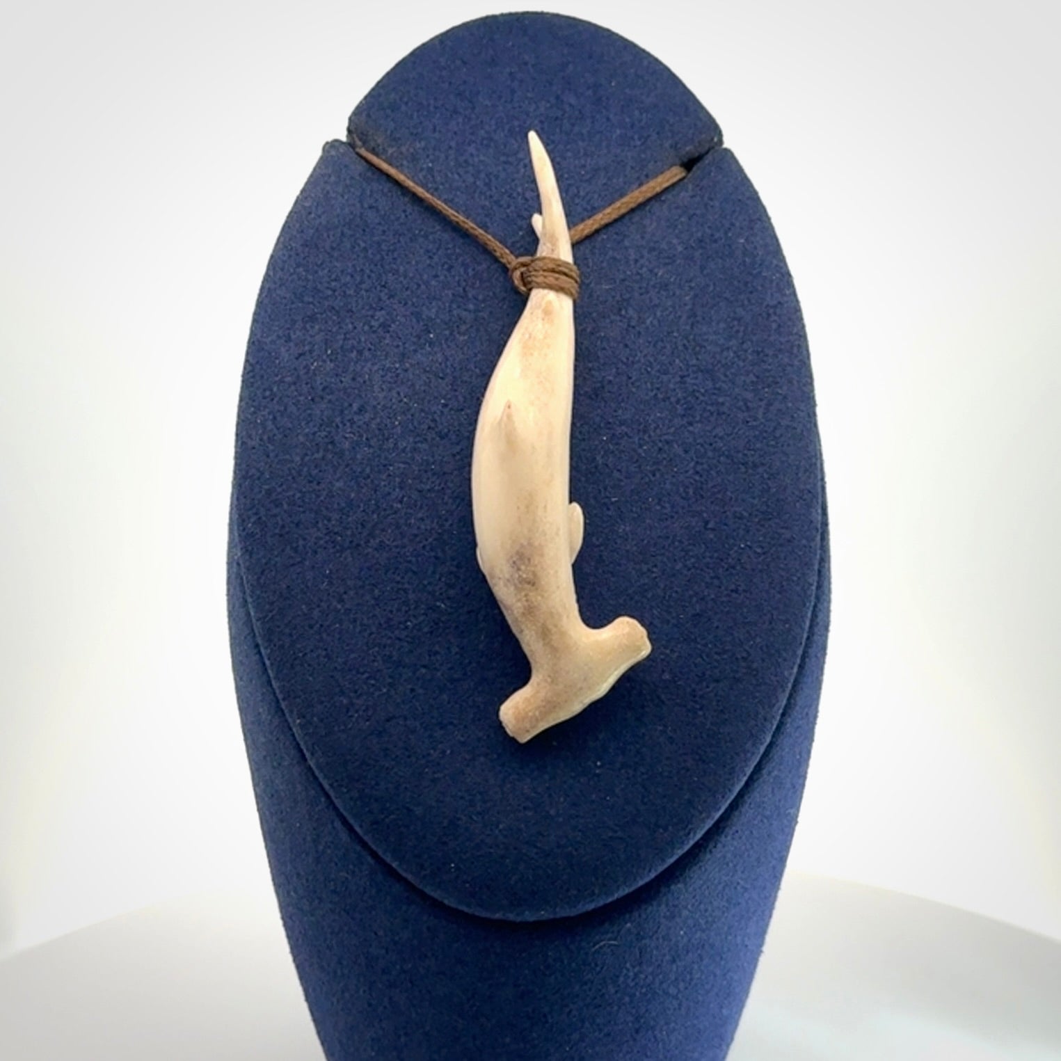Wonderful Hammerhead Shark Pendants, Hand carved in deer antler