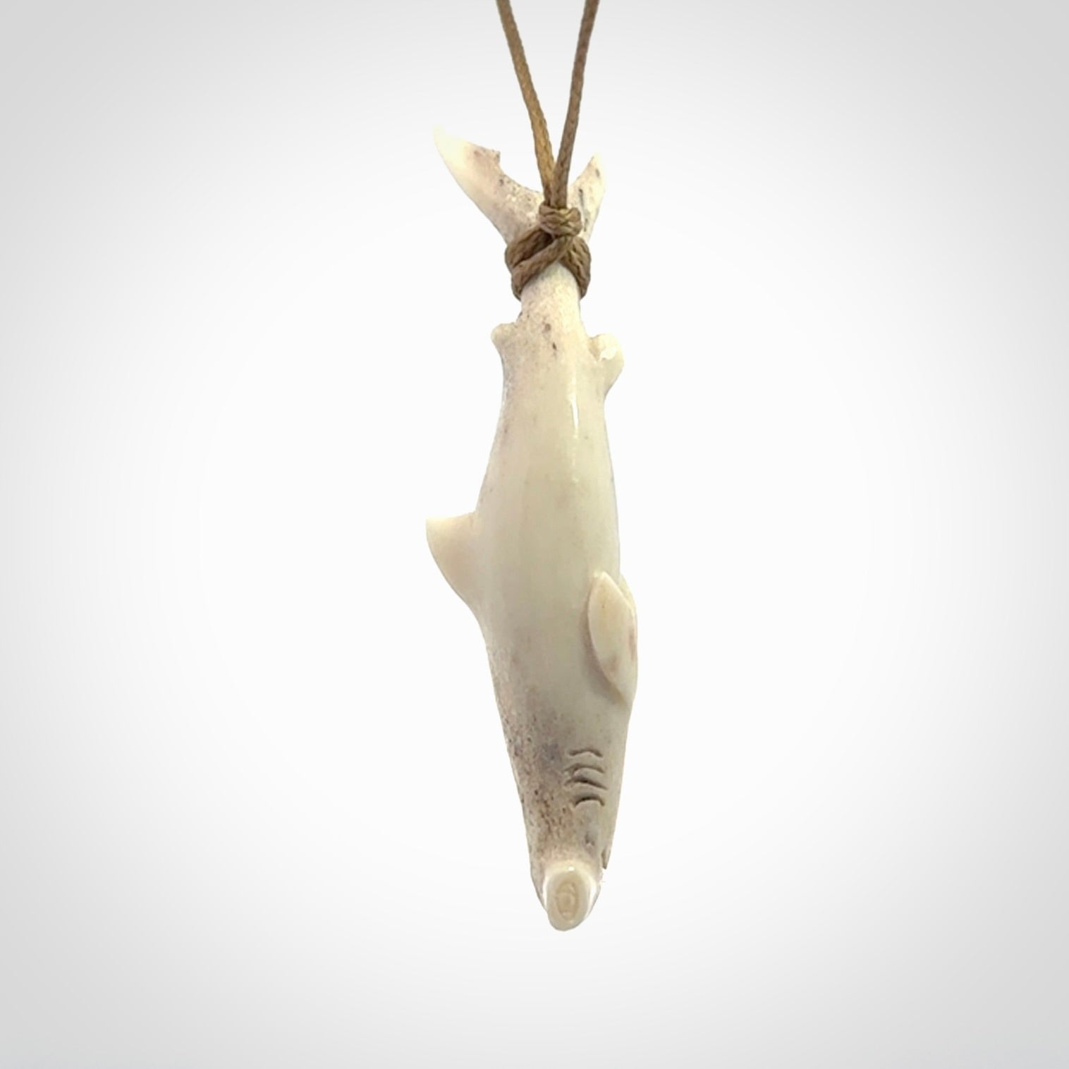 Wonderful Hammerhead Shark Pendants, Hand carved in deer antler