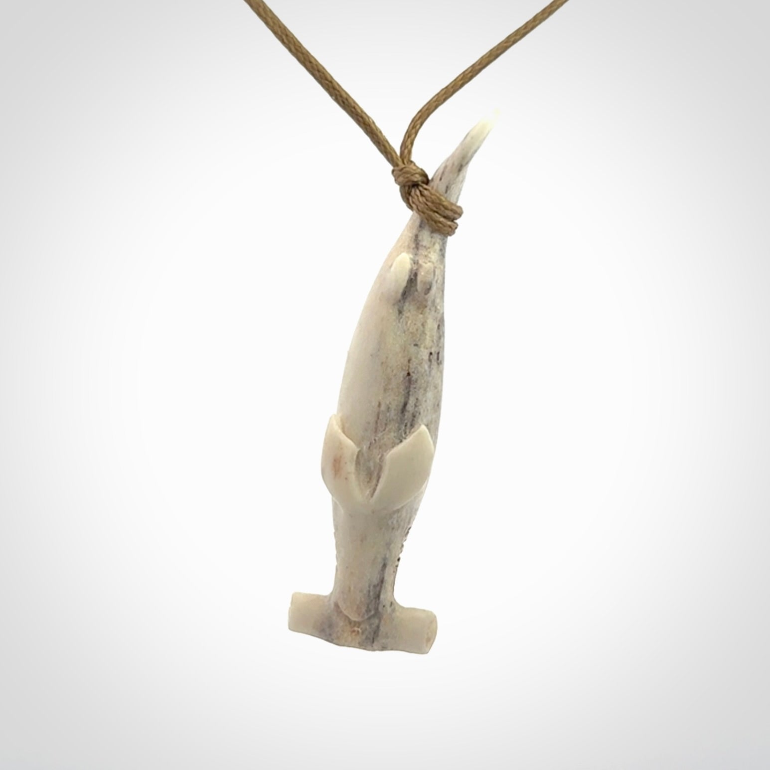 Wonderful Hammerhead Shark Pendants, Hand carved in deer antler