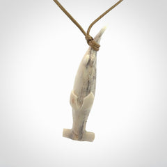Wonderful Hammerhead Shark Pendants, Hand carved in deer antler