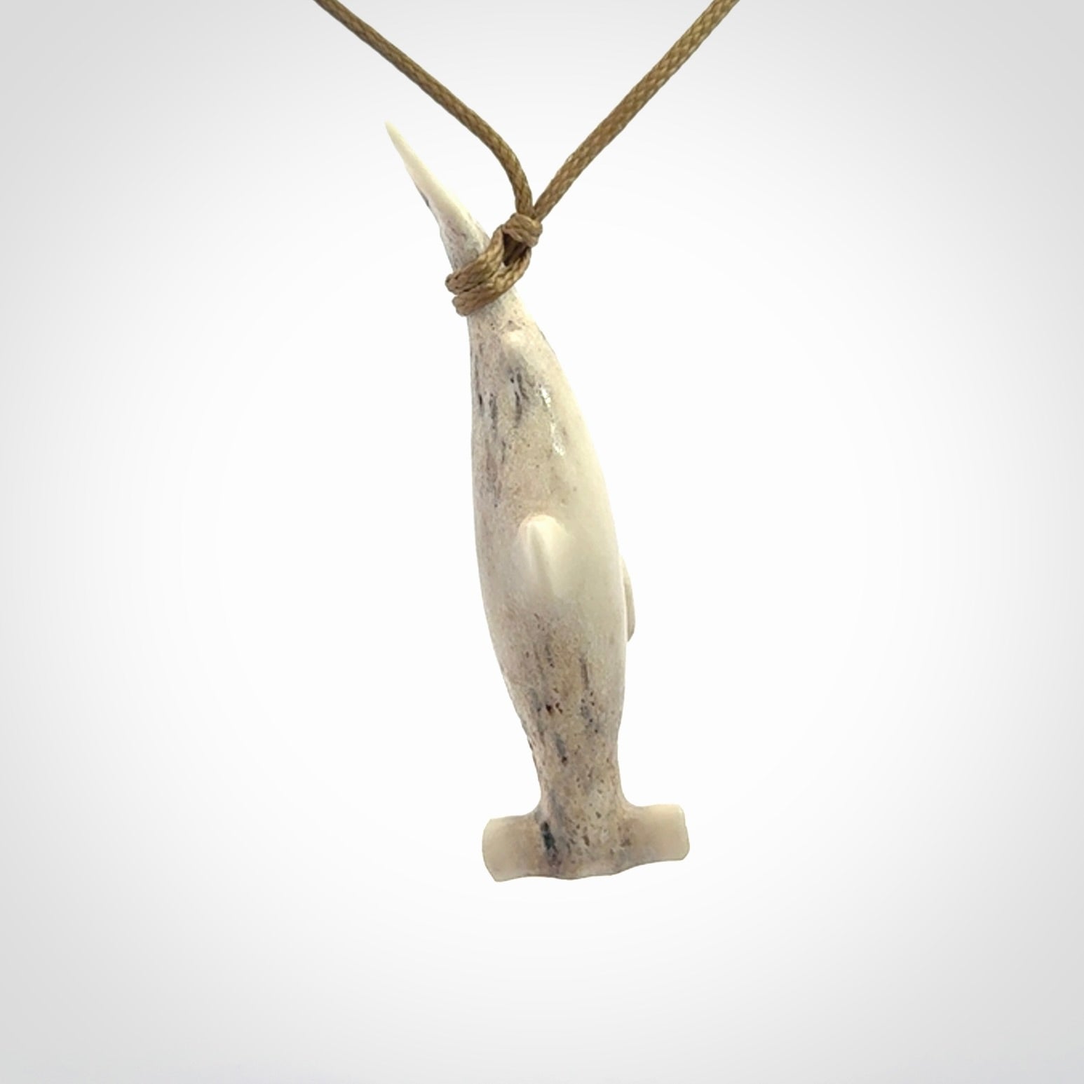 Wonderful Hammerhead Shark Pendants, Hand carved in deer antler