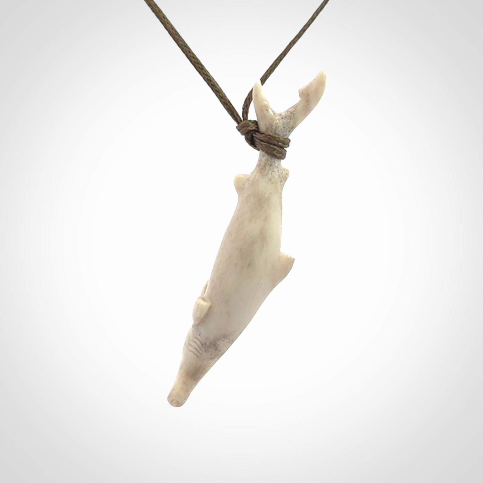 Wonderful Hammerhead Shark Pendants, Hand carved in deer antler