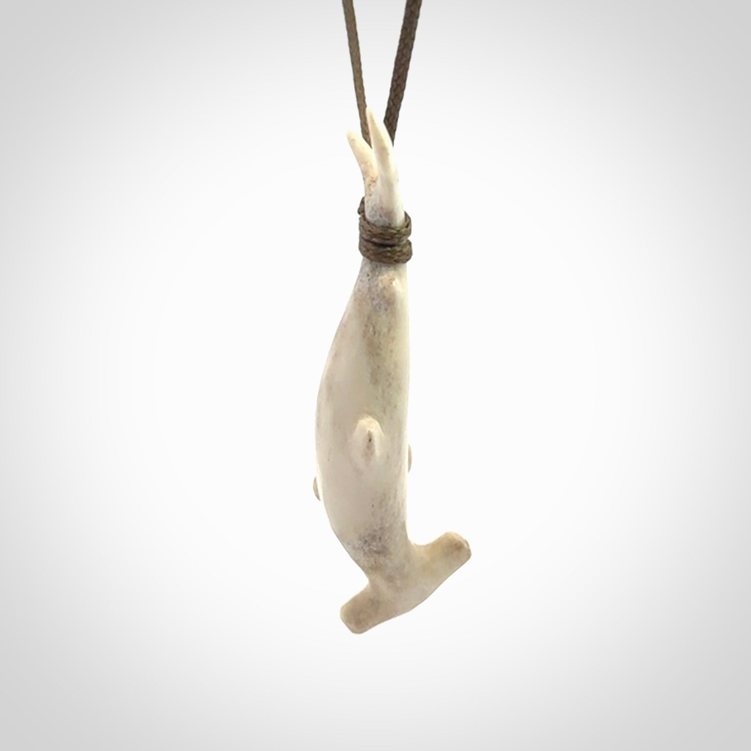 Wonderful Hammerhead Shark Pendants, Hand carved in deer antler