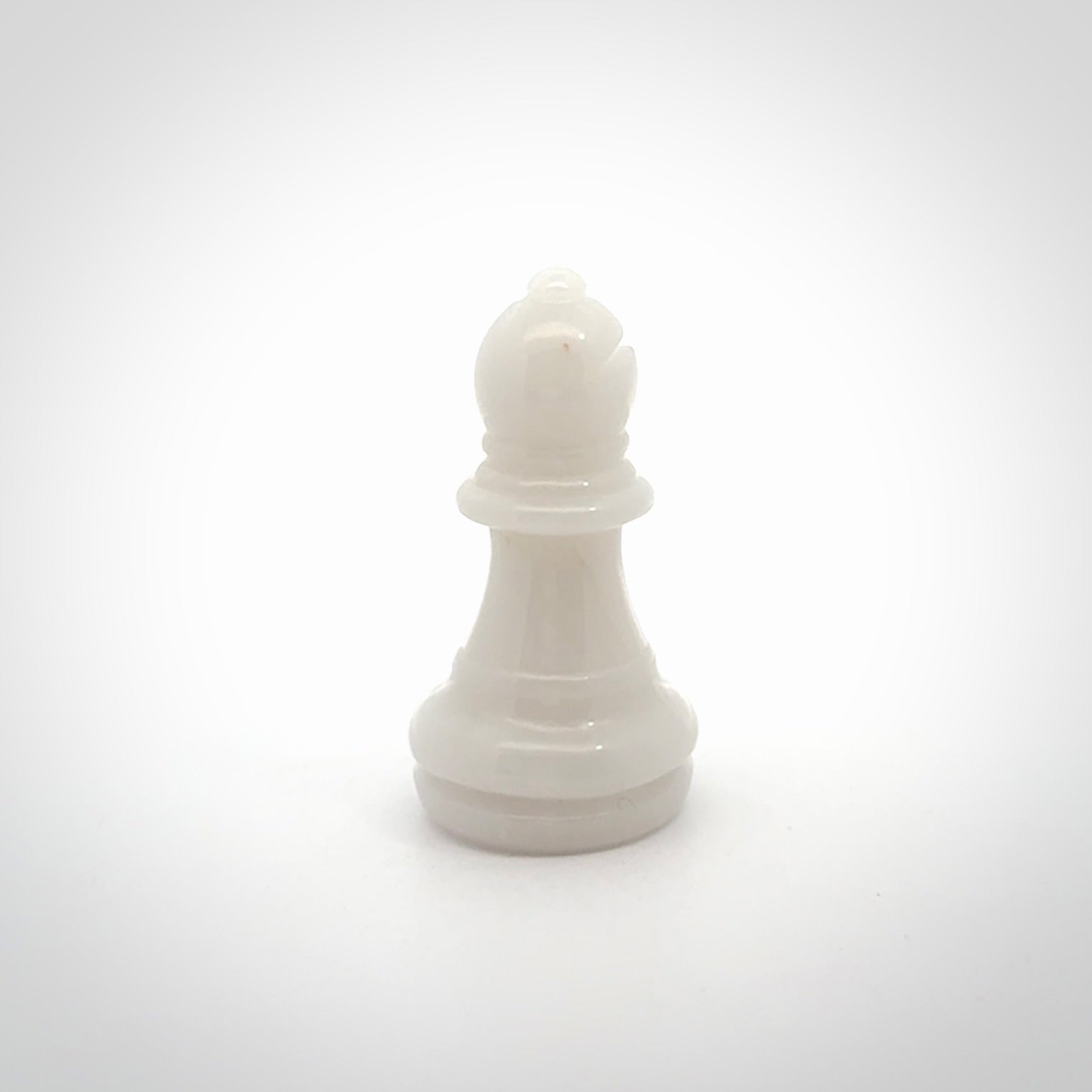 Hand carved white jade chess pieces