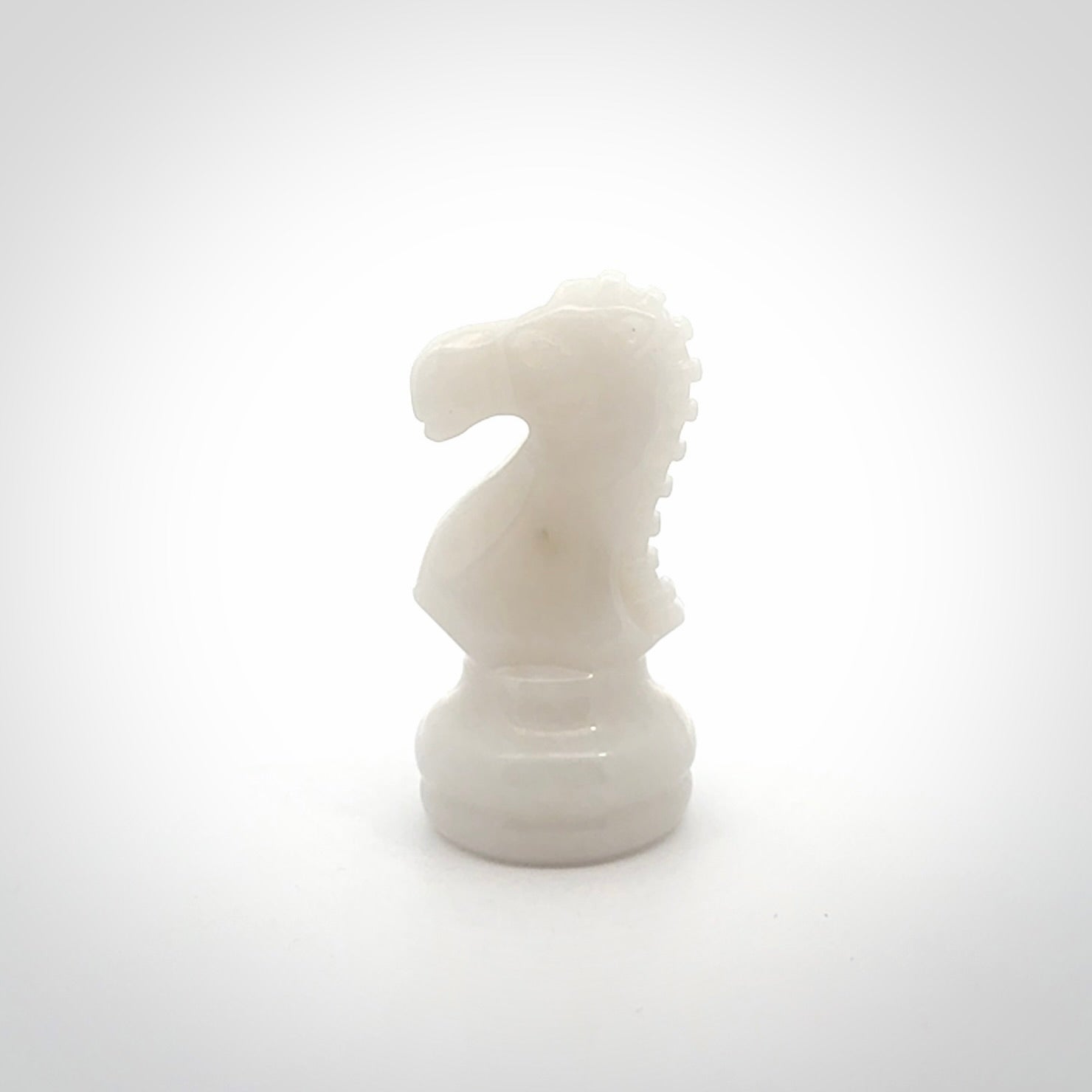 Hand carved white jade chess pieces