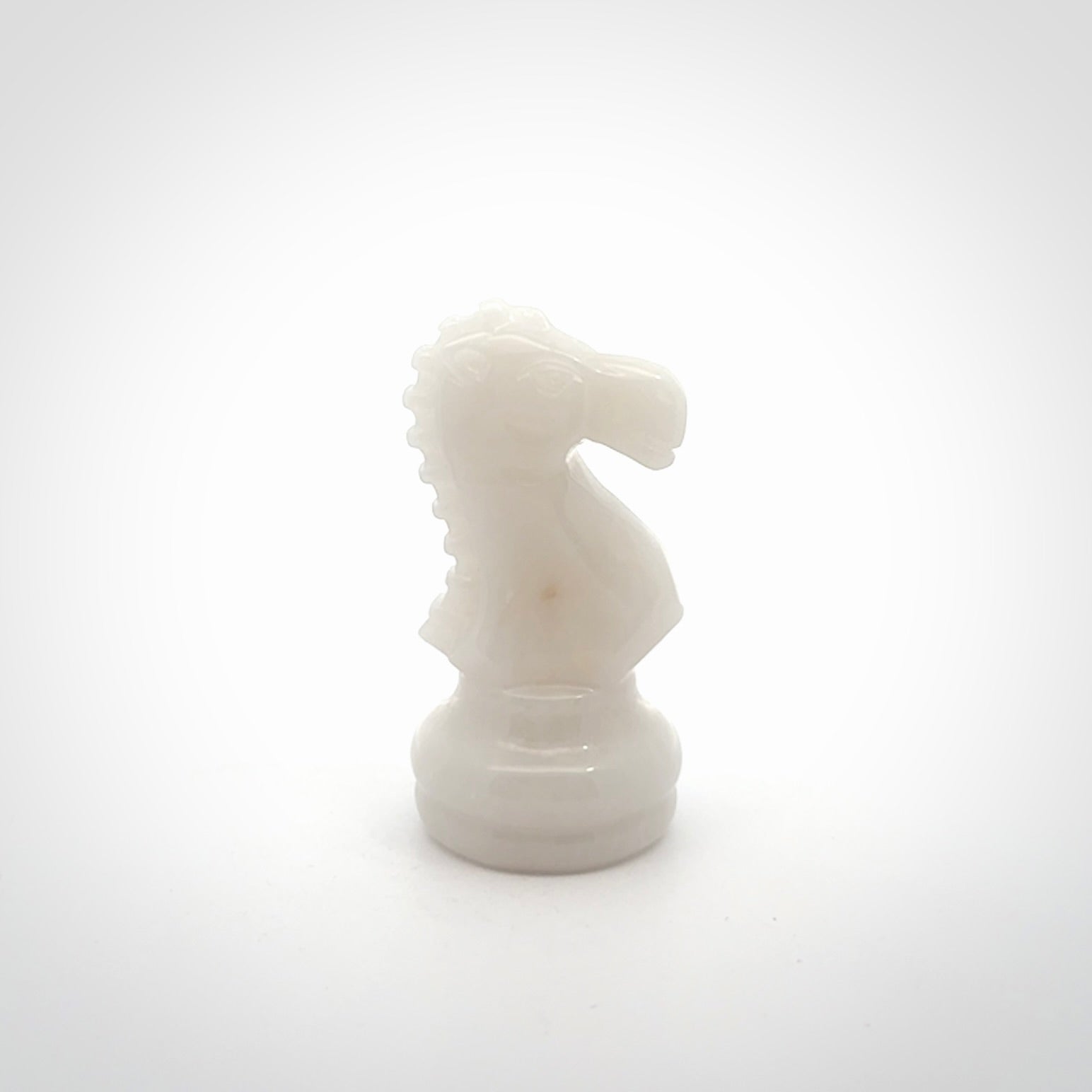 Hand carved white jade chess pieces