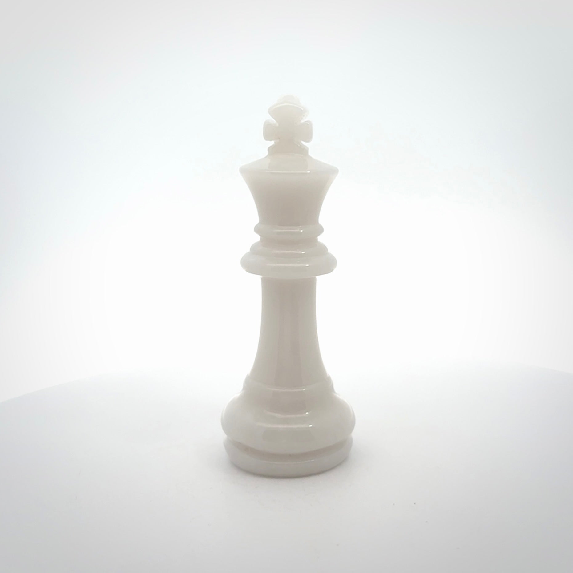 Hand carved white jade chess pieces