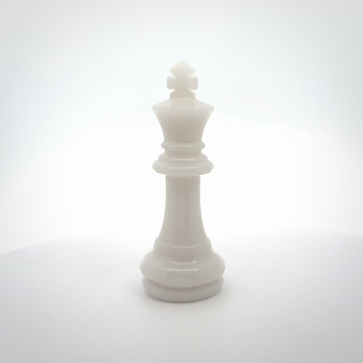 Hand carved white jade chess pieces