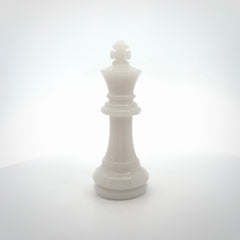 Hand carved white jade chess pieces