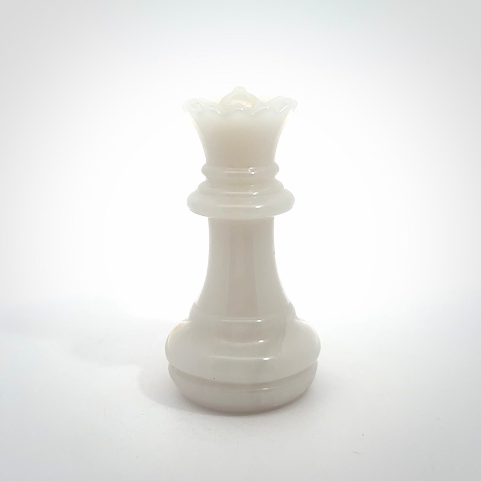 Hand carved white jade chess pieces