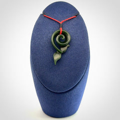 Whale tail pendant beautifully Hand Carved in New Zealand Pounamu