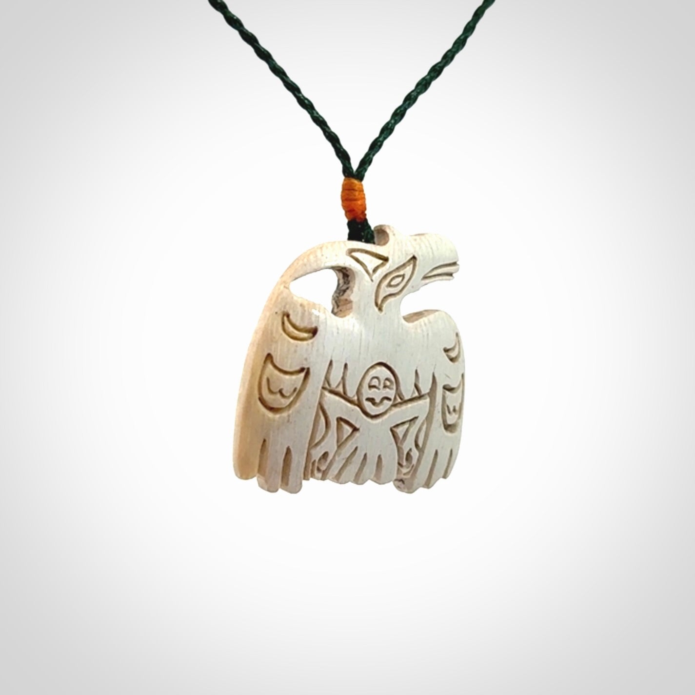 A Very Cool Aztec Style Pendant Carved in Mammoth Tusk