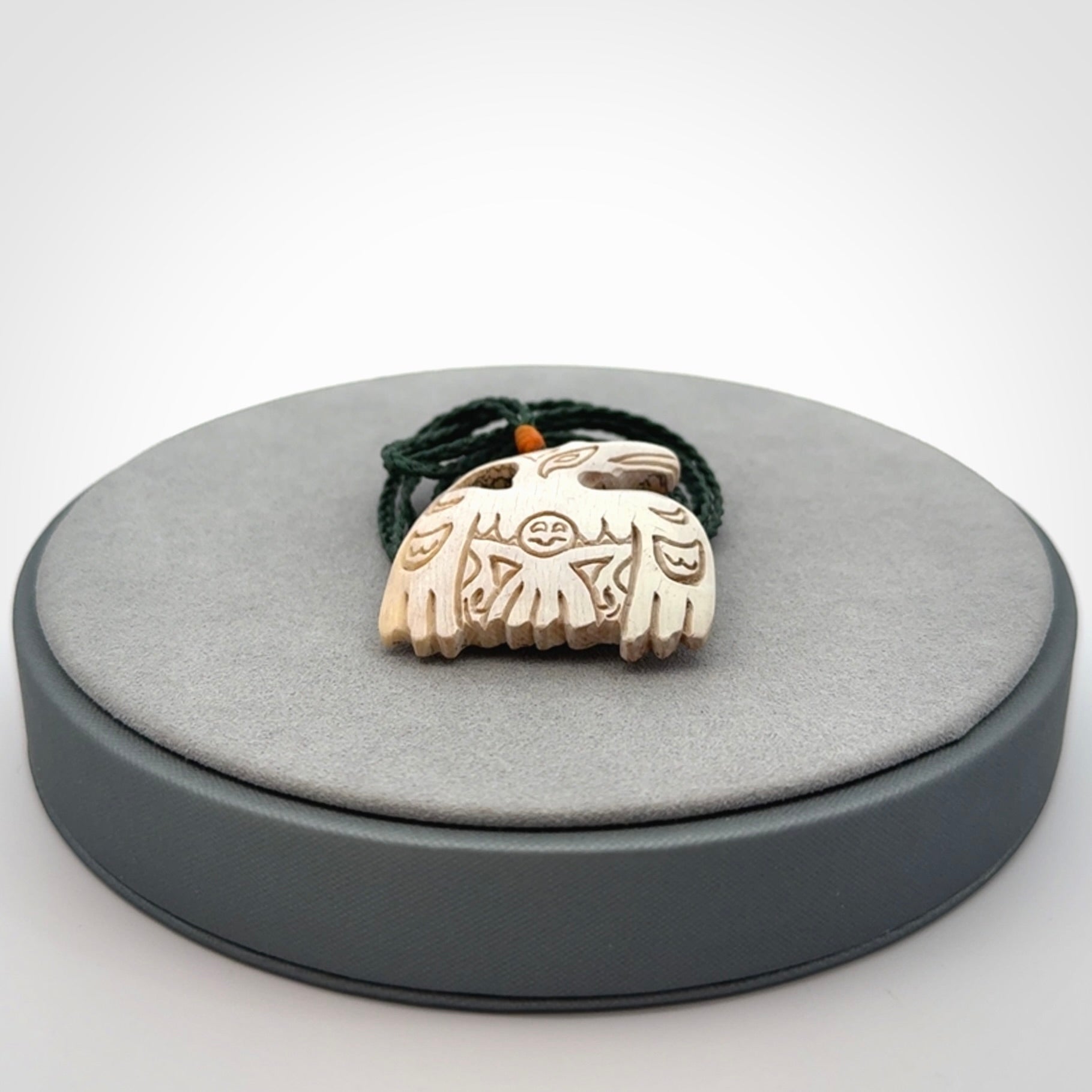 A Very Cool Aztec Style Pendant Carved in Mammoth Tusk