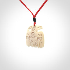 Hand carved Woolly Mammoth tusk pendant