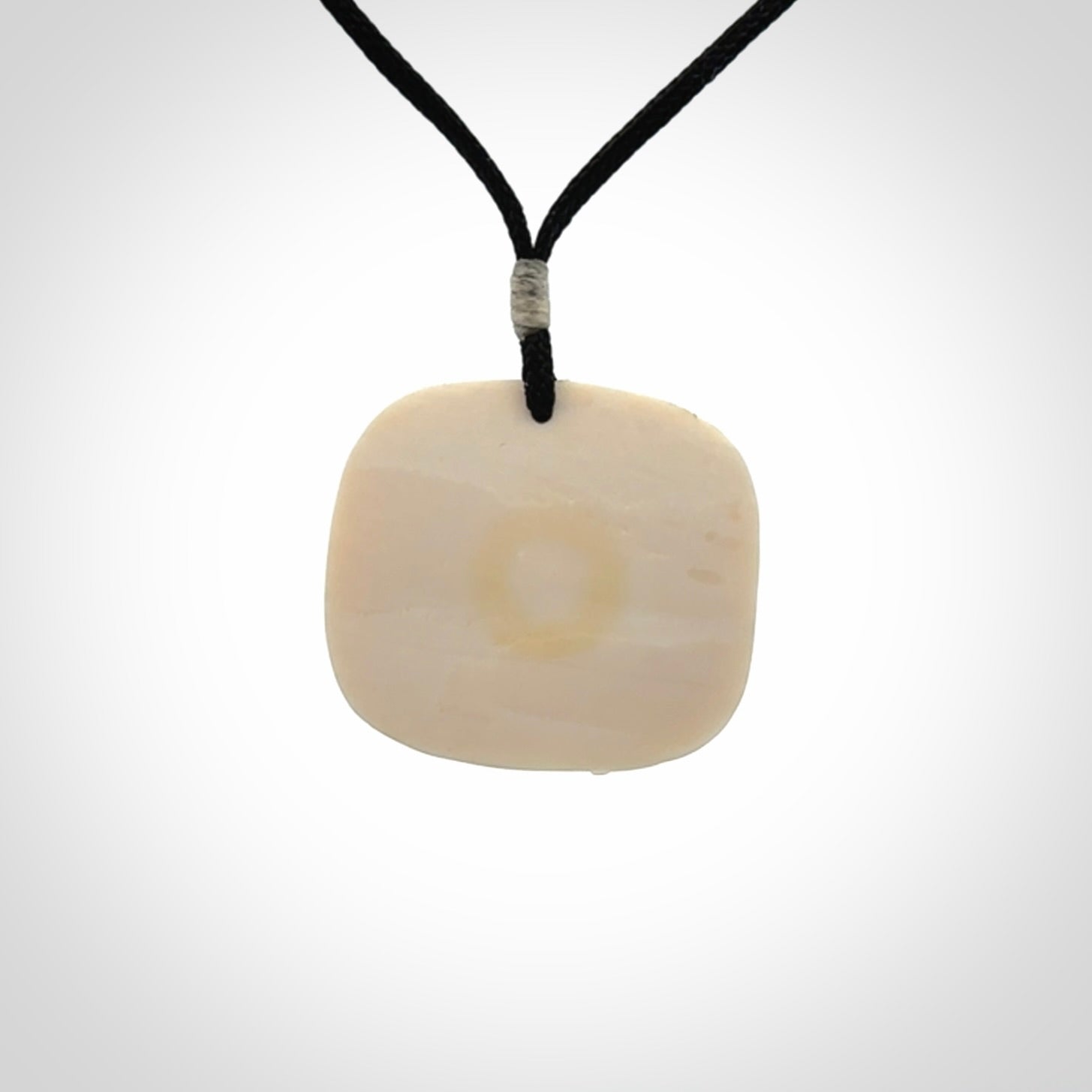 Hand carved Woolly Mammoth Tusk Zebra pendant