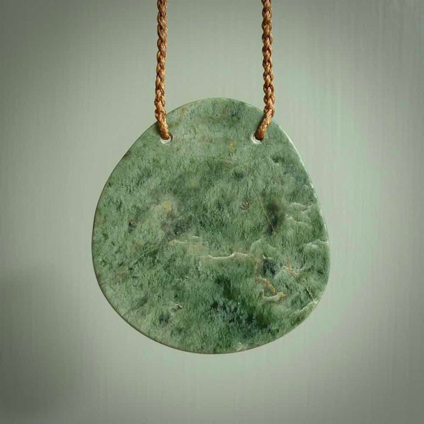 New Zealand jade drop pendant. Hand carved in New Zealand by Darren Hill, jade artist, for NZ Pacific.