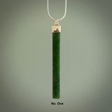 Hand carved New Zealand jade drop pendants with Sterling Silver. Contemporary drop necklaces that are hand made and will make fashionable statements around your neck. These beautiful Jade drops are with a sterling silver cap. For sale by NZ Pacific and shipped free worldwide.