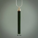 Hand carved New Zealand jade drop pendants with Sterling Silver. Contemporary drop necklaces that are hand made and will make fashionable statements around your neck. These beautiful Jade drops are with a sterling silver cap. For sale by NZ Pacific and shipped free worldwide.
