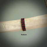 This shows a picture of our Redback hand plaited necklace cord.